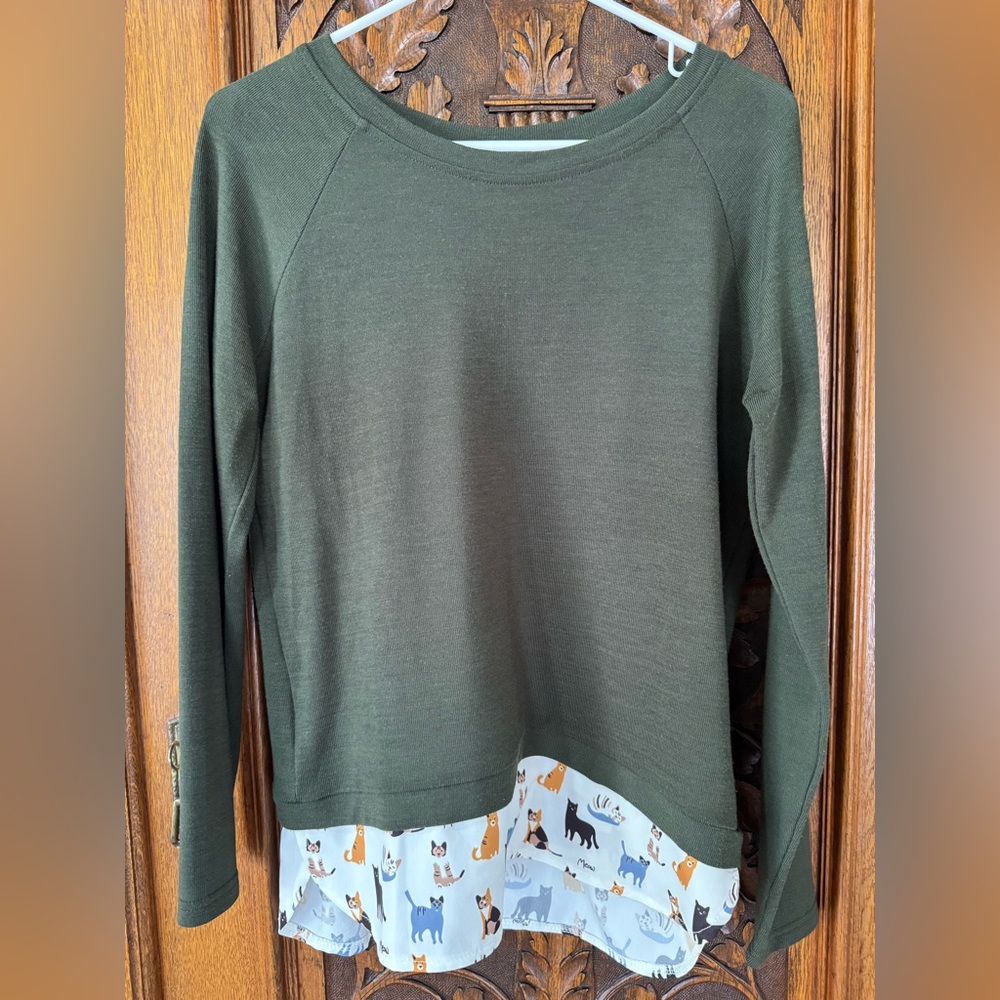 La Soul Sweater with Cat Print